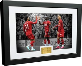 The &quot;Fab Three&quot; -- Mohamed Mo Salah, Sadio Mane, And Roberto Firmino -- 12X8 A4 - £57.35 GBP