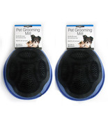 2 Pet Grooming Brush Mitt Massage Bath Glove Cat Dog Rabbit Comb Soft Sc... - £24.36 GBP