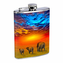 Elephant Art D33 Flask 8oz Stainless Steel Hip Drinking Whiskey - £11.85 GBP