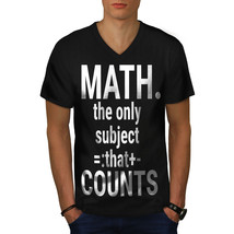 Math Slogan Shirt Funny Quote Men V-Neck T-shirt - £10.38 GBP