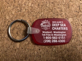 Vintage Bob Allen&#39;s Deep Sea Charters Westport WA  Keychain Collectible - $7.07