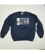 Vintage Star Laboratories Hanes Crewneck Sweater Large Blue DC Comics - $24.13