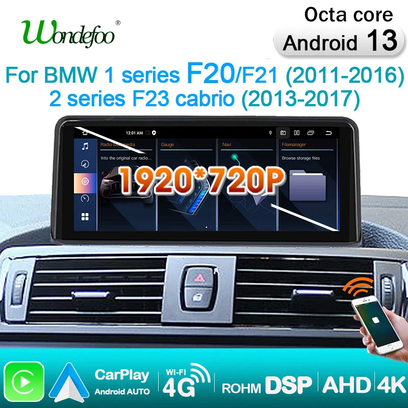 Car Radio Android 13 For BMW 1/2 Series F20 F21 F22 F23 2012-2016 with Carplay - £273.11 GBP+