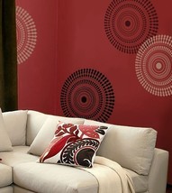 An item in the Home & Garden category: Wall Stencil Funky Wheel MED, DIY Reusable Stencils better than decals