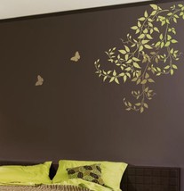 Wall stencil Large Clematis Branch DIY Reusable stencil for easy decor - $39.95
