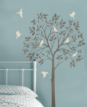 Large Tree and Birds Stencil- DIY Reusable Stencils Better than Decals - £64.10 GBP