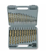 30pc Quick Change Titanium Drill Bit Set 1/4&quot; Hex Shank Jobber Length Power - $37.39