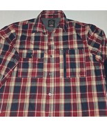 Wrangler ATG Red Plaid Long Sleeve Button Up Flannel - Men&#39;s Size - S - $397.25 MXN