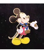 WDW Vintage Walt Disney Metal Enamel Pin Mickey Mouse 1.5&#39;&#39; Wearing Medal - £10.47 GBP