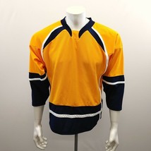Athletic Knit Practice Hockey Jersey Youth Size XL yellow Blue Polyester... - $12.76