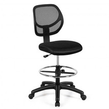 Adjustable Height Mid Back Mesh Drafting Office Chair - £103.69 GBP