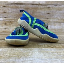 Boy&#39;s Speedo Swim Shoes Size S (Toddler Size 5) Blue and Green - $5.93