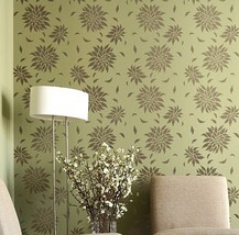 Wall Stencil Dahlia Allover, DIY Reusable stencils just like wallpaper - £35.51 GBP