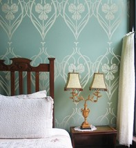 Wall Stencil Rachel&#39;s Garden - Reusable stencils instead of wallpaper - £34.25 GBP