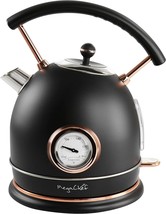 Megachef Black 1.8 L 1500W Half Circle Electric Tea Kettle w Thermostat - £53.66 GBP