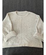 Blu Pepper Womens Sweater Sz L Large Pullover Cream Long Sleeve Soft - €10,03 EUR