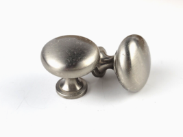 Lot 24 Repurposed Brushed Nickel Cabinet Pulls Drawer Knobs with Screws - £17.00 GBP