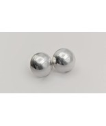 Sterling Button Earrings - Vintage Silver Earrings - Silver Ball Earrings - $19.99