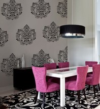 Reusable Stencil Damasque MED - Reusable stencils for DIY home decor - £34.33 GBP