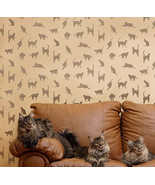Stencil Pattern Cats,Cats,Cats - Reusable Stencil for walls & fabrics - $38.95