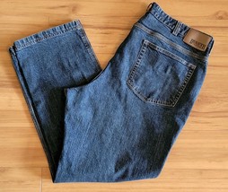 Duluth Trading Flex Ballroom Jeans Blue Denim Size 42x32 Fits 40x30 Gusset - £31.61 GBP
