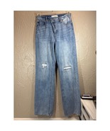 KanCan 90s Straight Jeans Relaxed Baggy Light Wash Distressed Womens Siz... - $49.95