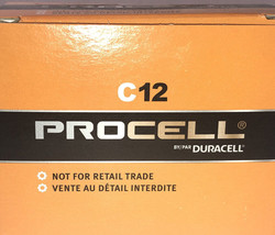 Duracell Procell Alkaline Batteries C 12/Box PC1400-BRAND NEW-SHIPS Same Bus Day - £11.01 GBP