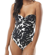 NWT  Kate Spade New York Monstera Molded Bandeau One-Piece Black Size S - £43.01 GBP