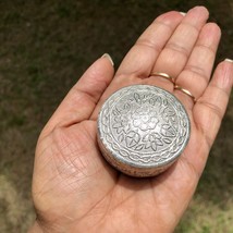 Argento 925 gingillo fatto a mano Kajal cofanetto portagioie rotondo 4,5 cm... - £37.00 GBP