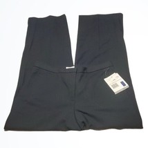 Liz Claiborne Sport Black Straight Leg Dress Pants Petite Anissa Size 10P NWT - £24.66 GBP