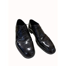 Stanley Blacker Couture men’s black leather patent tuxedo shoes oxfords ... - £24.39 GBP