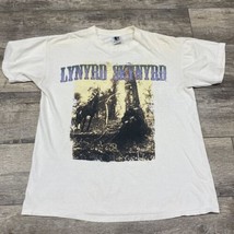 Vtg Lynyrd Skynyrd The Last Rebel 1993 Tour T-Shirt White L Band Single Stitch - £71.01 GBP