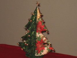 Christmas Tree stuffed bells star top unique Center Piece - £30.46 GBP