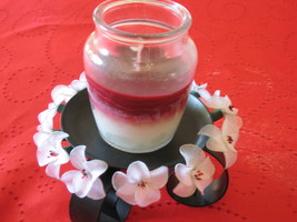 Vintage Floral Decor Candle holder Special Gift Idea - handmade nylon Fl... - $29.95