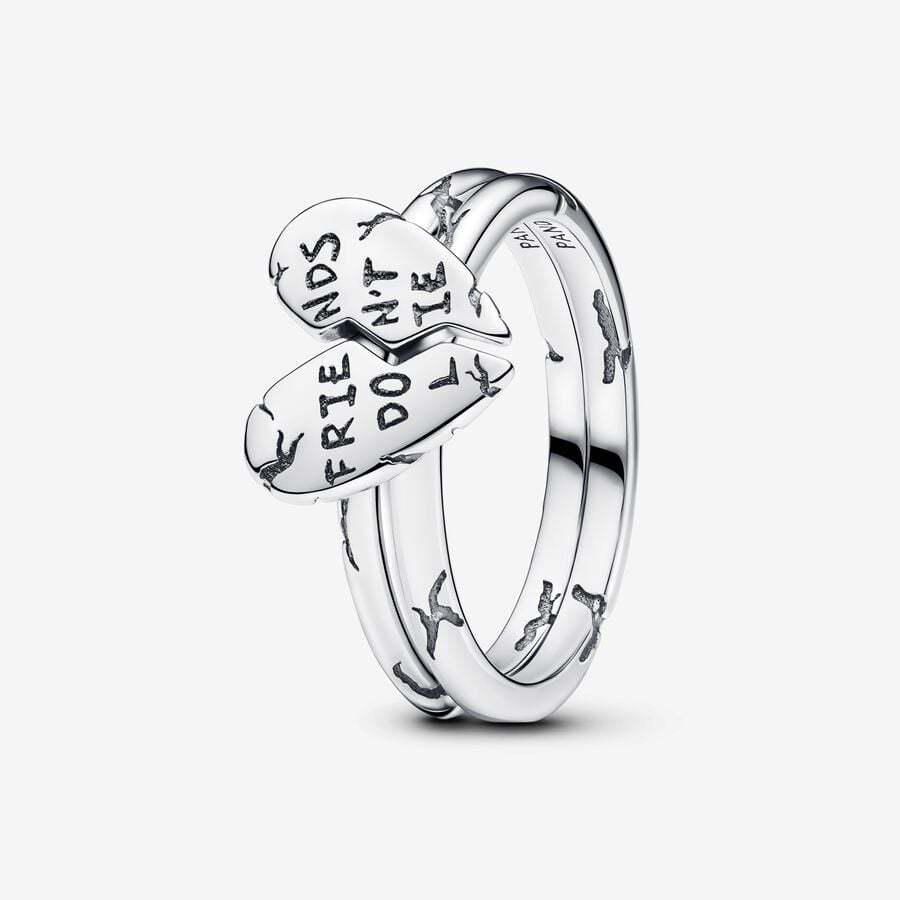 925 Sterling silver Stranger Things Friends Don't Lie Splittable Ring  193575C00