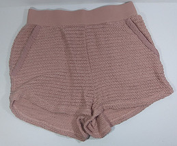 Basin and Range Womens Shorts Medium Pink Textured Sweater Knit Pockets - $19.99