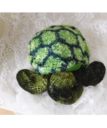 Aurora Plush Sea Turtle 7&quot; Bean Bag Type Green with Gold Belly - Nice! - £6.04 GBP