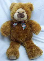 Gund Nice Soft Brown Teddy Bear W/ Southwest Bow 17" Plush Stuffed Animal Toy - £23.71 GBP
