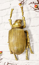 Ebros Large Gold Leaf Resin Scarab Dung Beetle Wall Sculpture Or Table D... - $64.54 CAD
