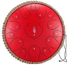 Steel Tongue Drum 15 Notes 13 Inch Harmonic Handpan Drum, Percussion Ins... - £154.08 GBP