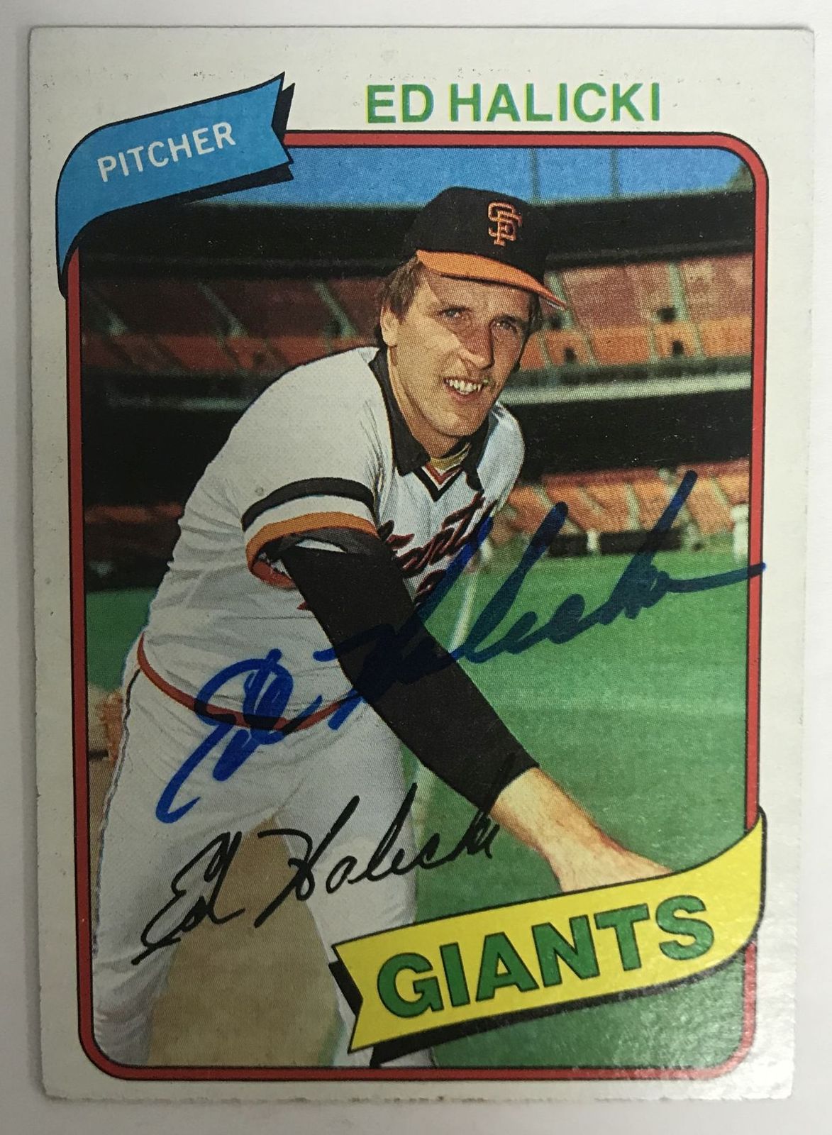 Primary image for Ed Halicki Signed Autographed 1980 Topps Baseball Card - San Francisco Giants