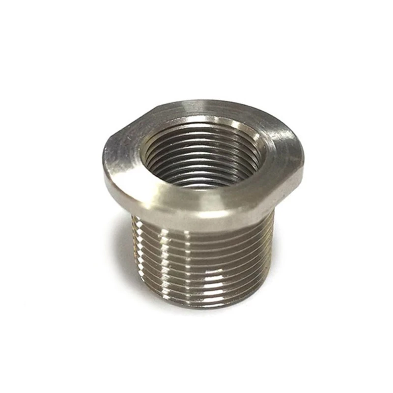 1 Pc Muzzle Car Oil Fuel Filter Threaded Adapter Suppressor Stainless Steel Tita - £40.79 GBP