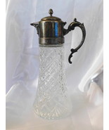 Tall Glass Wine Decanter with Silver Metal Top # 6316 - $650.07 MXN