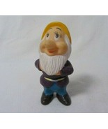 VINTAGE DISNEY&#39;S SNOW WHITE&#39;S DWARF BASHFUL VINYL PLASTIC SQUEAKY TOY FI... - $5.89