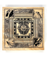 Club Scrap Limited Edition Abstract Large Vintage Rubber Stamp 4.5 x 4.5... - £15.09 GBP