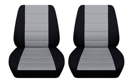 Fits 1978 Ford Bronco black and silver  Front low back bucket seat covers - £51.96 GBP