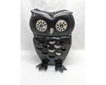 Halloween Black And Silver Owl Tealight Candle Holder Decor 8&quot; - £46.43 GBP