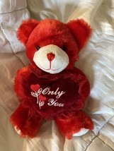 2005 DAN DEE Red And White Valentine Sweetheart Plush Teddy Bear - “Only You&quot; - £10.35 GBP