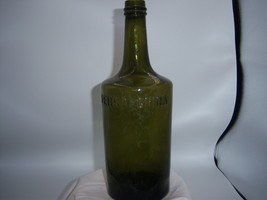 PA2 - 1890&#39;s Ferro China 10 1/2 Olive Green Bitters Medicine Bottle No 1 - $285.54 MXN