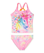 Wonder Nation Girls Unicorn Tankini Swimsuit With UPF 50+ Pink Size L(10... - $343.37 MXN